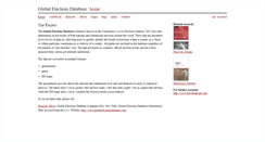 Desktop Screenshot of globalelectionsdatabase.com