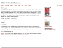 Tablet Screenshot of globalelectionsdatabase.com